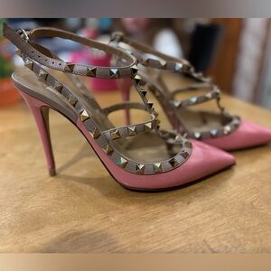 Valentino Garavani Pink Studded Heels